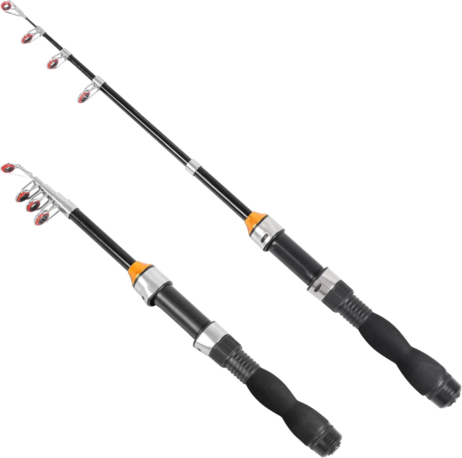 Telescopic Fishing Rod, Collapsible Fishing Rod Small Extendable Fishing Rod for Saltwater and Freshwater, Lightweight and Compact Design