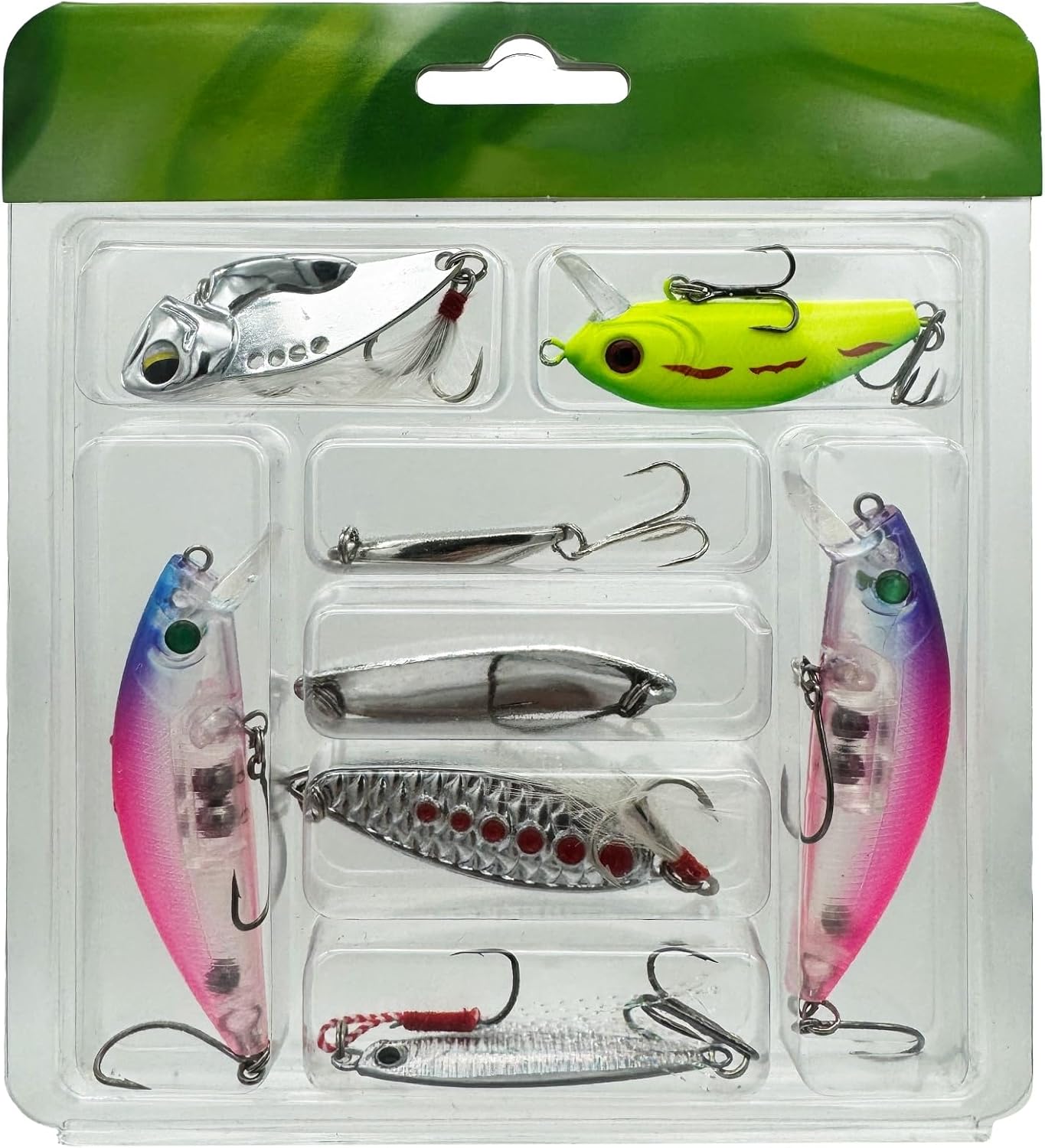 Fishing Lures, Fishing Gear, Crank Baits for Fishing, 3D Simulation, Trout Bait, Fishing Lure Kit-8, Suitable for Salt Water and Fresh Water