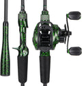 Casting Fishing Rod Combos,  Graphite Blanks, Anti-Reverse Baitcasting Reel, Stainless Steel Guides