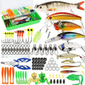 Fishing Lures Tackle Box Bass Fishing Kit Including Animated Lure,,Spinnerbaits,Soft Plastic Wo,  Lures,Hooks,Saltwater & Freshwater Gear kit for Bass,Trout, Salmon.